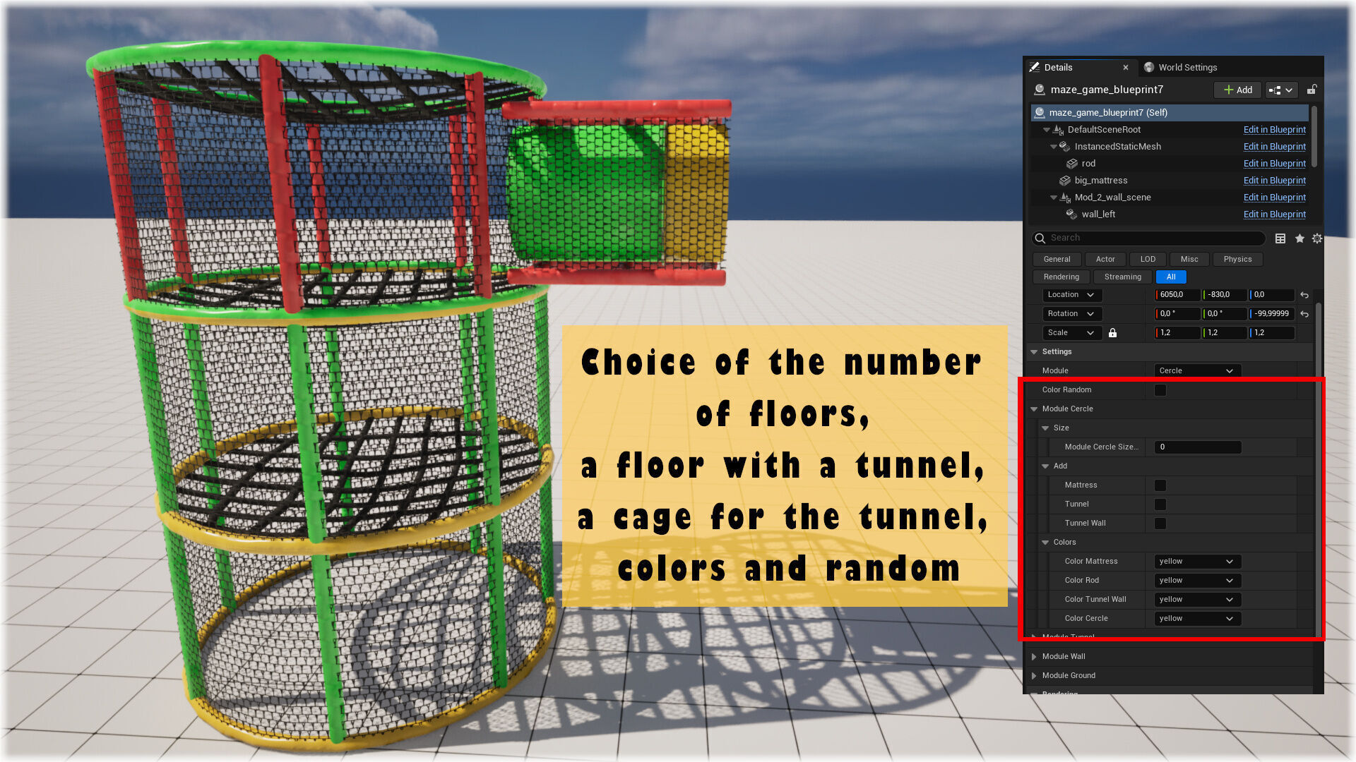 Childrens Play Park Modular - Unreal Engine 5 Low-poly 3D model_30