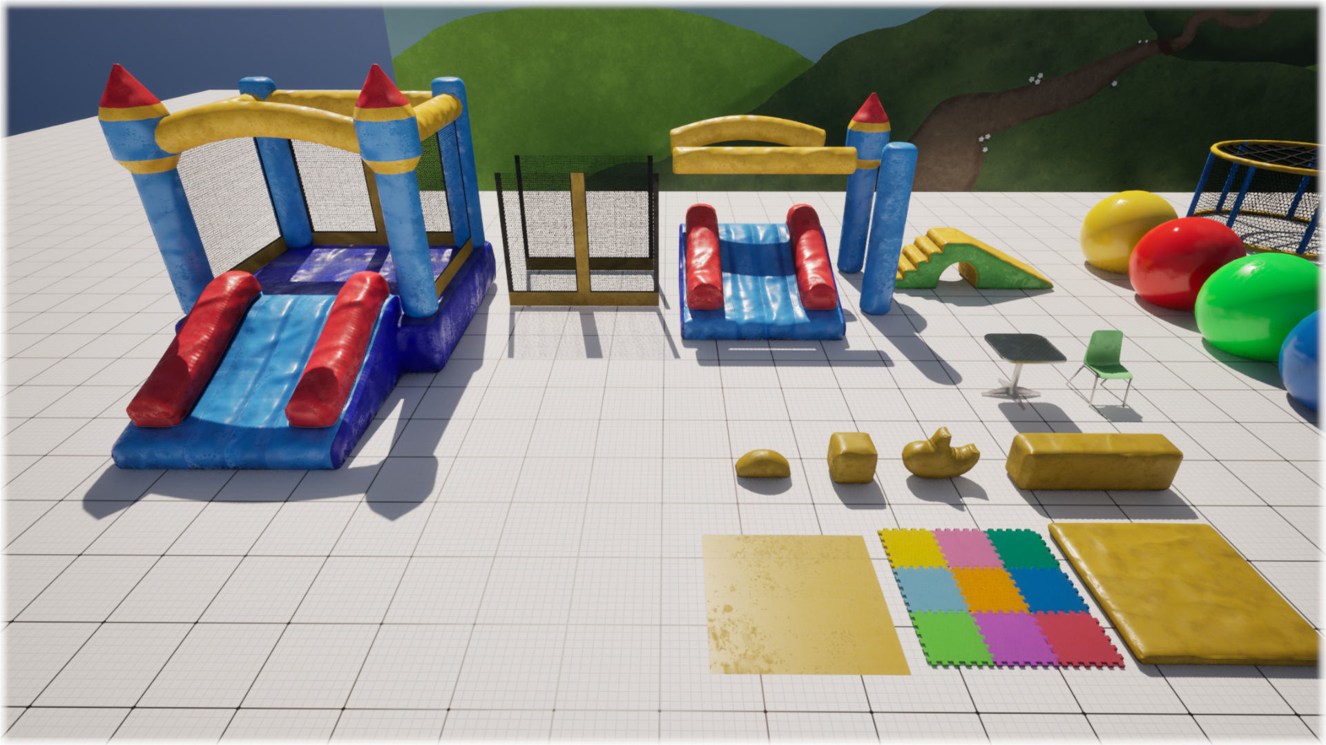Childrens Play Park Modular - Unreal Engine 5 Low-poly 3D model_22