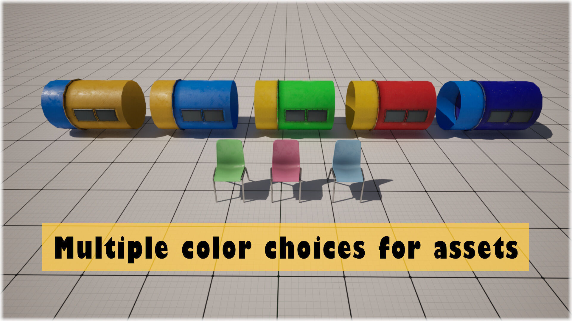Childrens Play Park Modular - Unreal Engine 5 Low-poly 3D model_25
