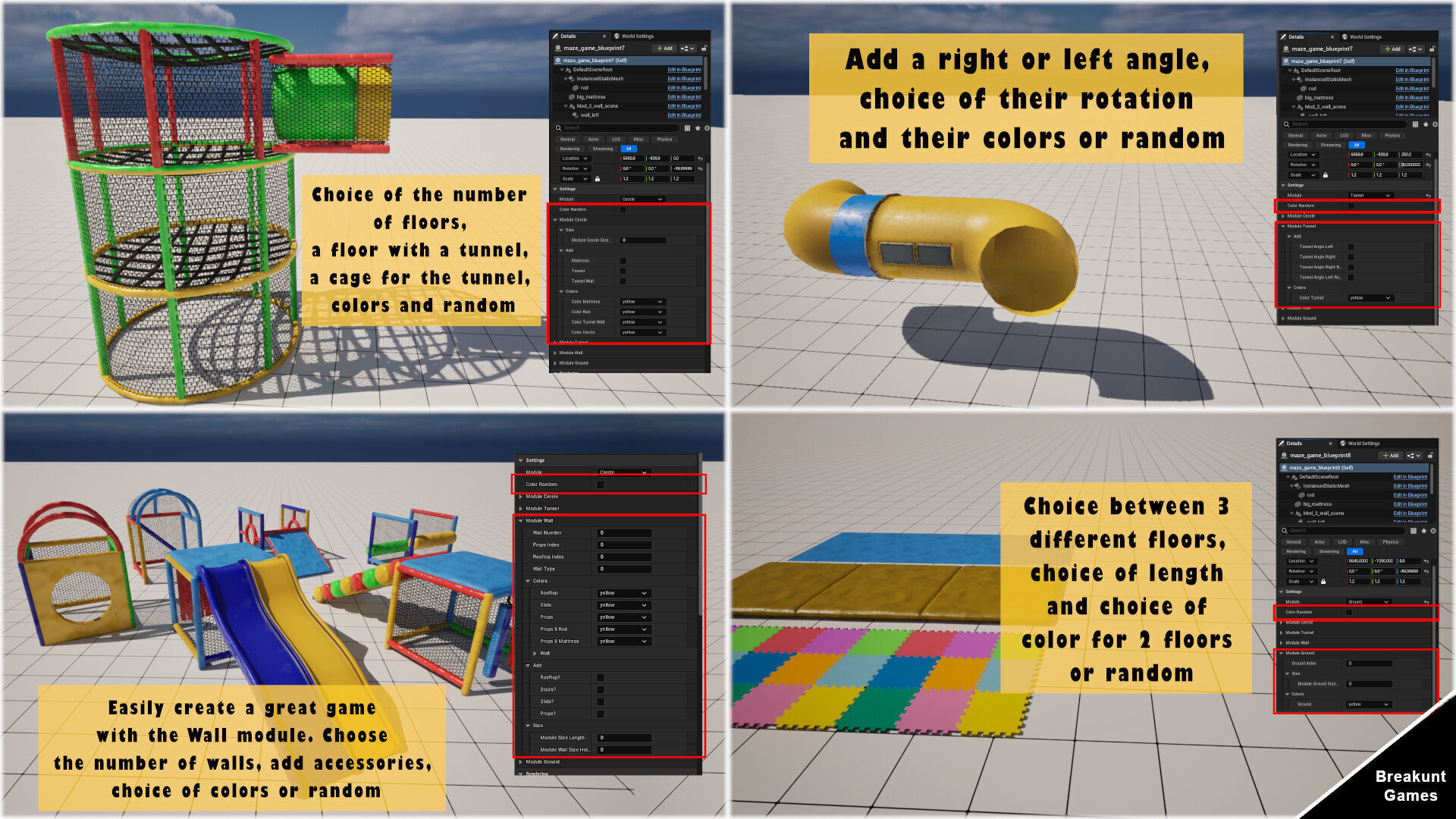 Childrens Play Park Modular - Unreal Engine 5 Low-poly 3D model_33