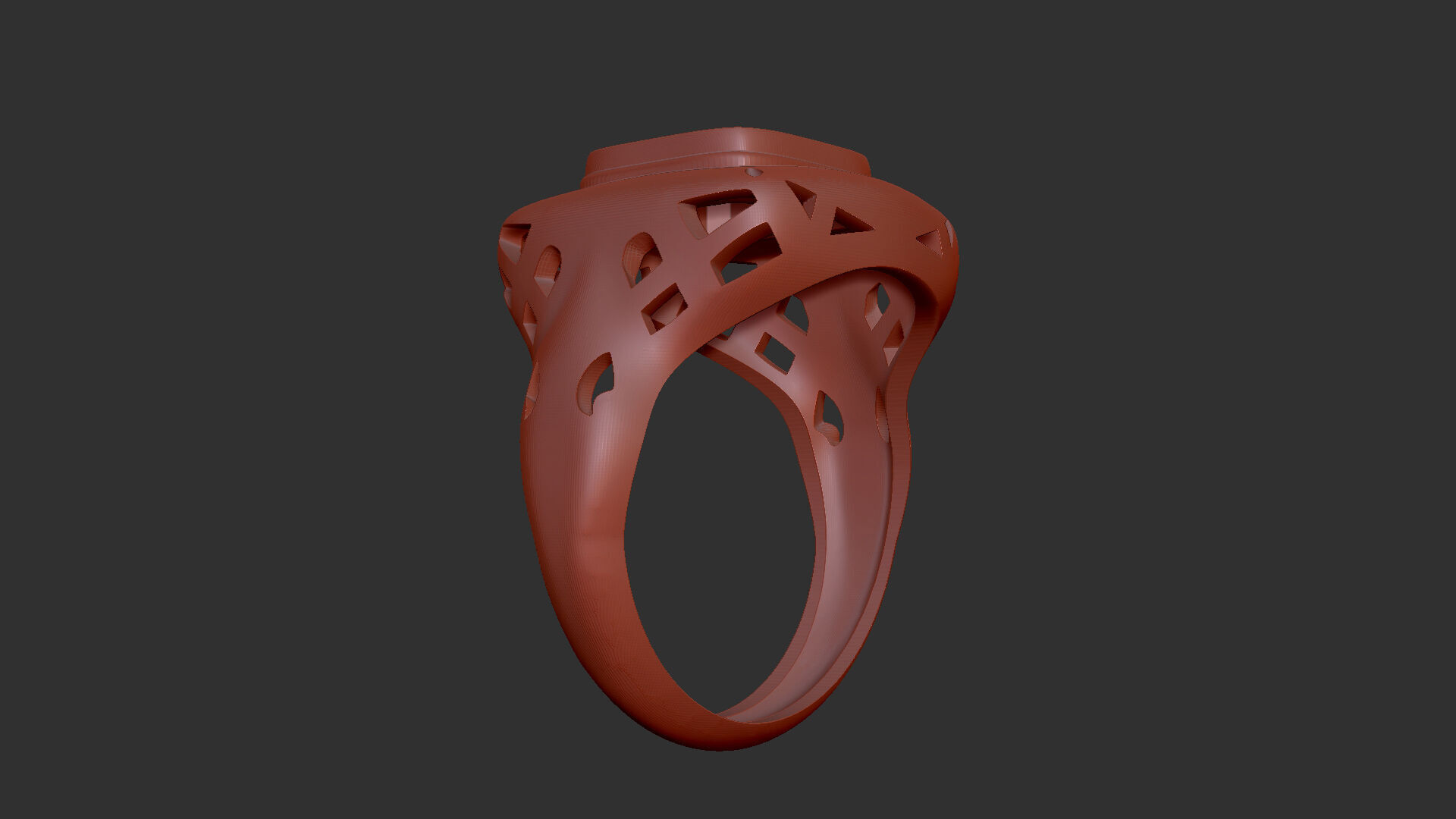 basic royal luxury v1 ring pattern gothic design 3D print model_11