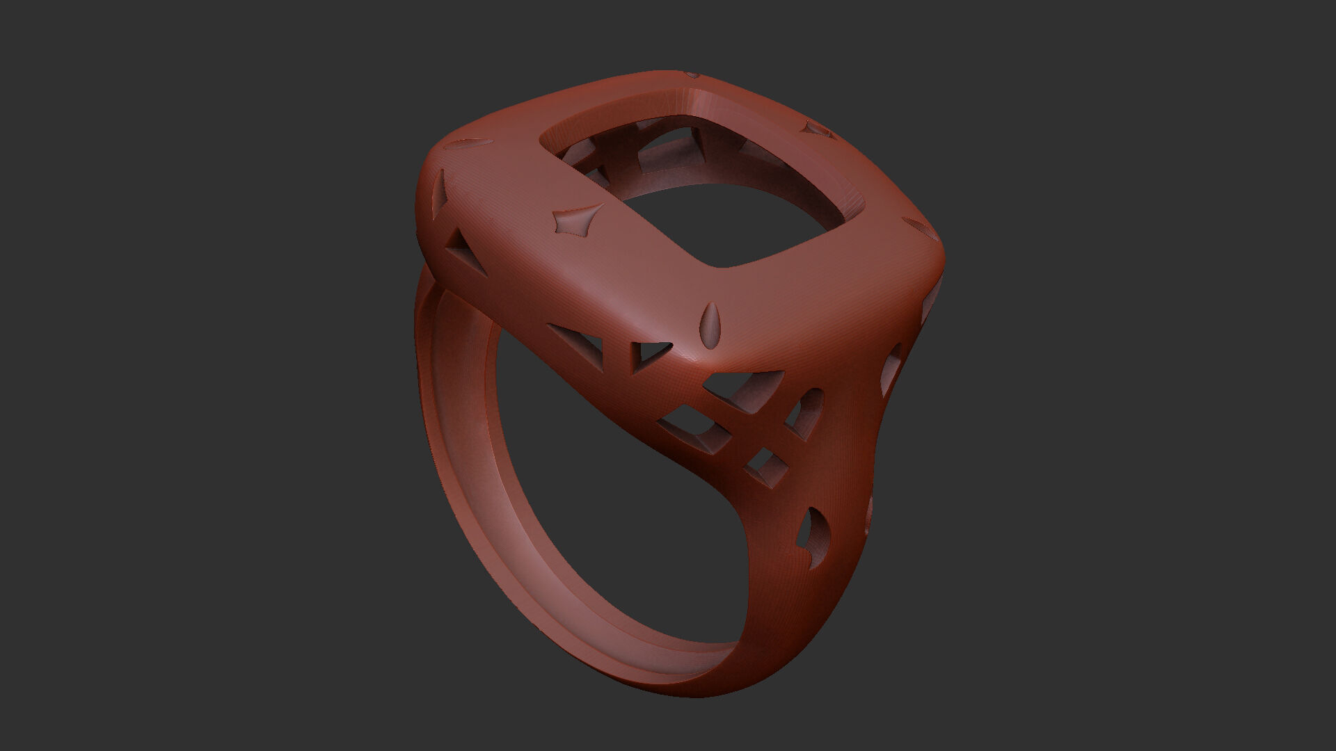 basic royal luxury v1 ring pattern gothic design 3D print model_12