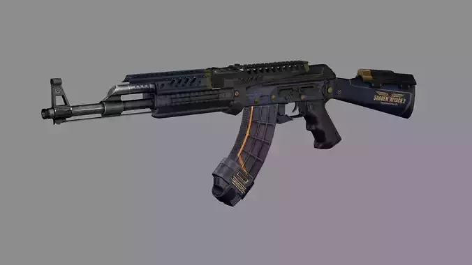 Arak21 MK47 Rifle Low Poly 3D Model Low-poly 3D model
