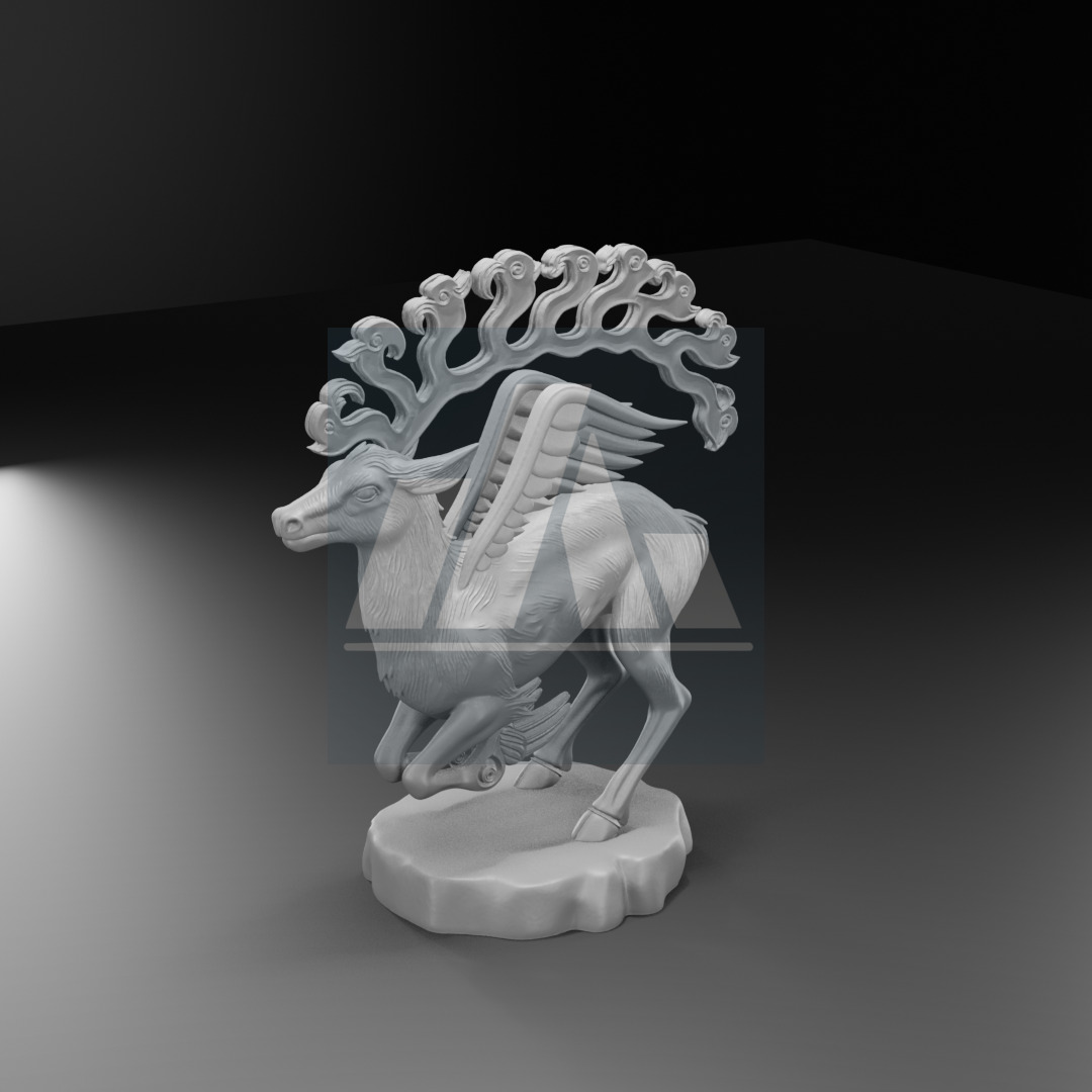 Gok Geyik Turk Mitolojisine Ait 3D Baski Model 3D print model_11