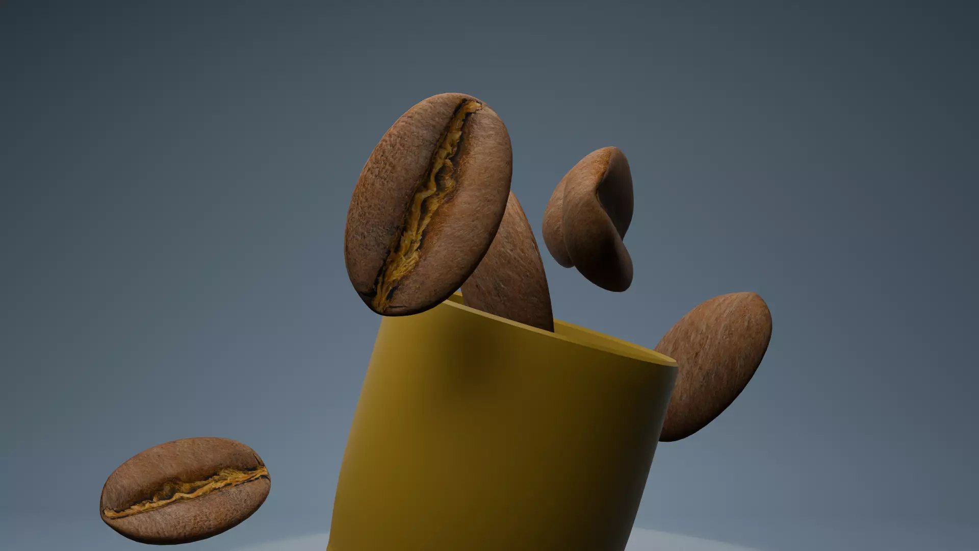 Realistic 3D Coffee Bean Model UV Mapped Quads Only UV mapped Low-poly 3D model_0
