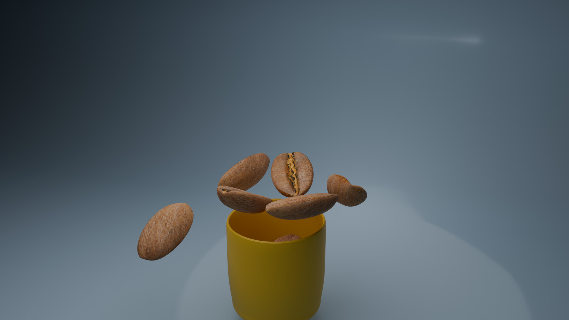 Realistic 3D Coffee Bean Model UV Mapped Quads Only UV mapped Low-poly 3D model_3