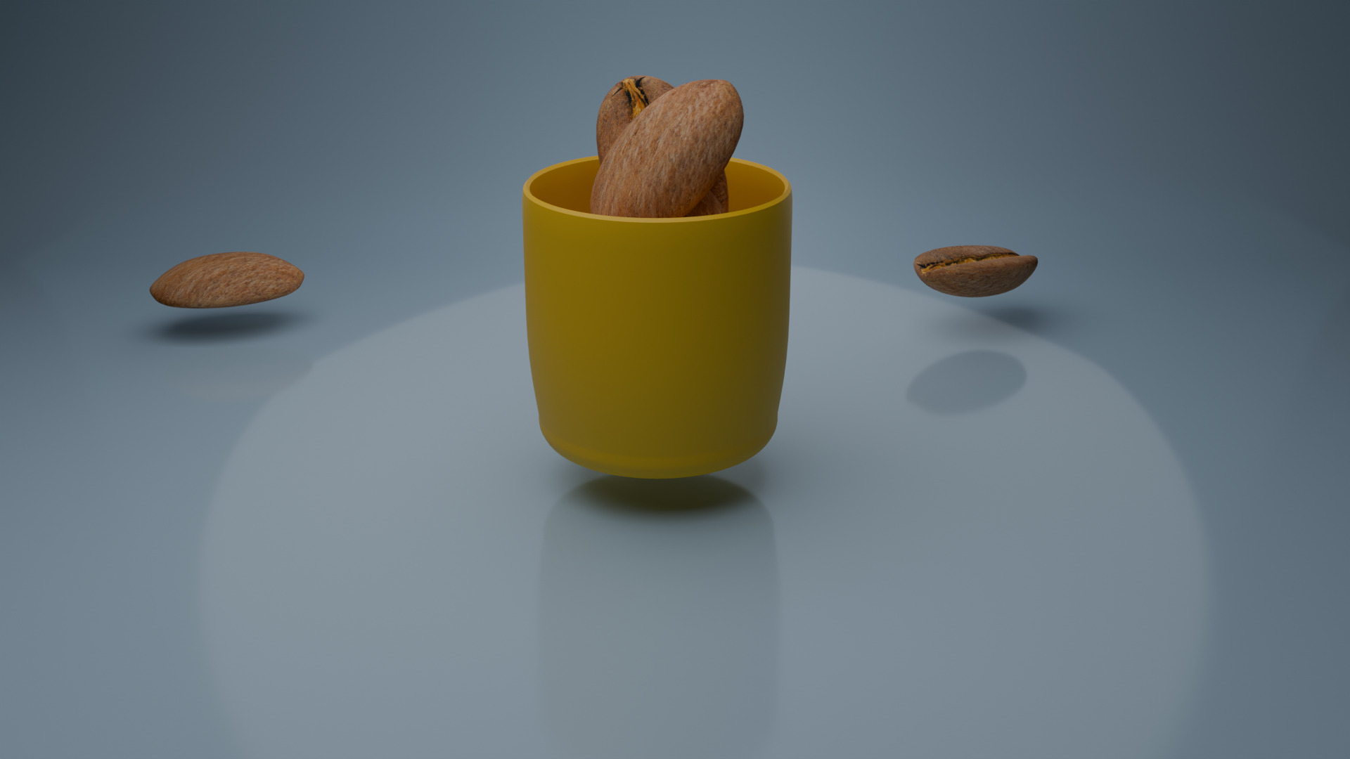 Realistic 3D Coffee Bean Model UV Mapped Quads Only UV mapped Low-poly 3D model_10