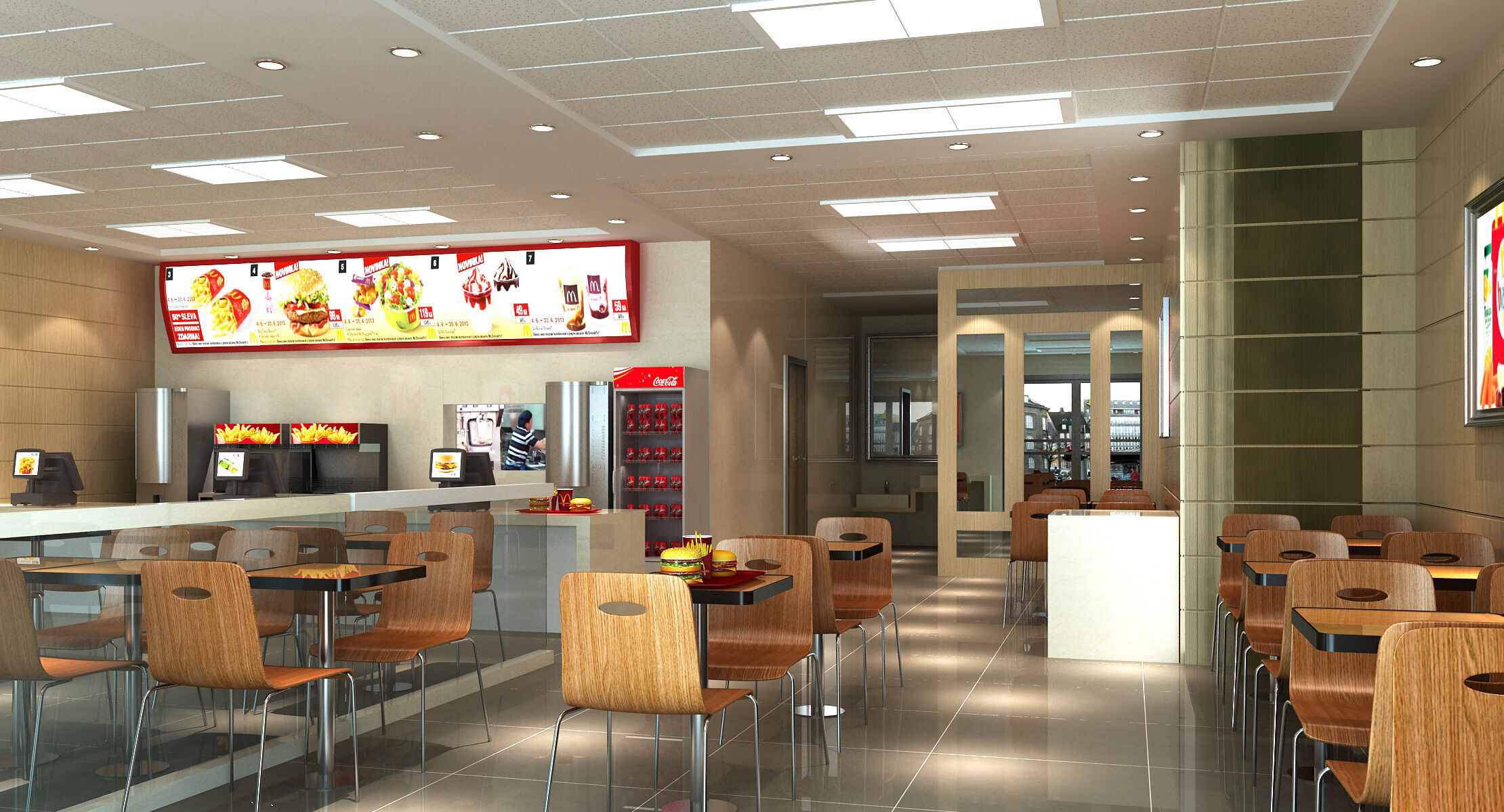 Fast Food Restaurant 01 3D model_6