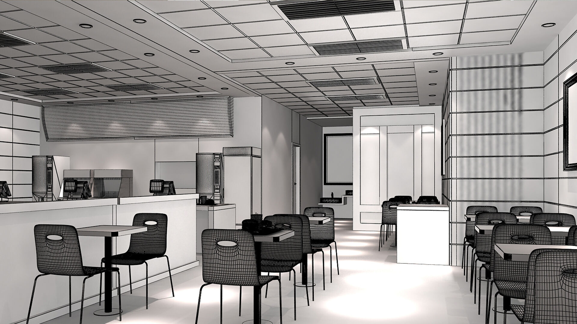 Fast Food Restaurant 01 3D model_8