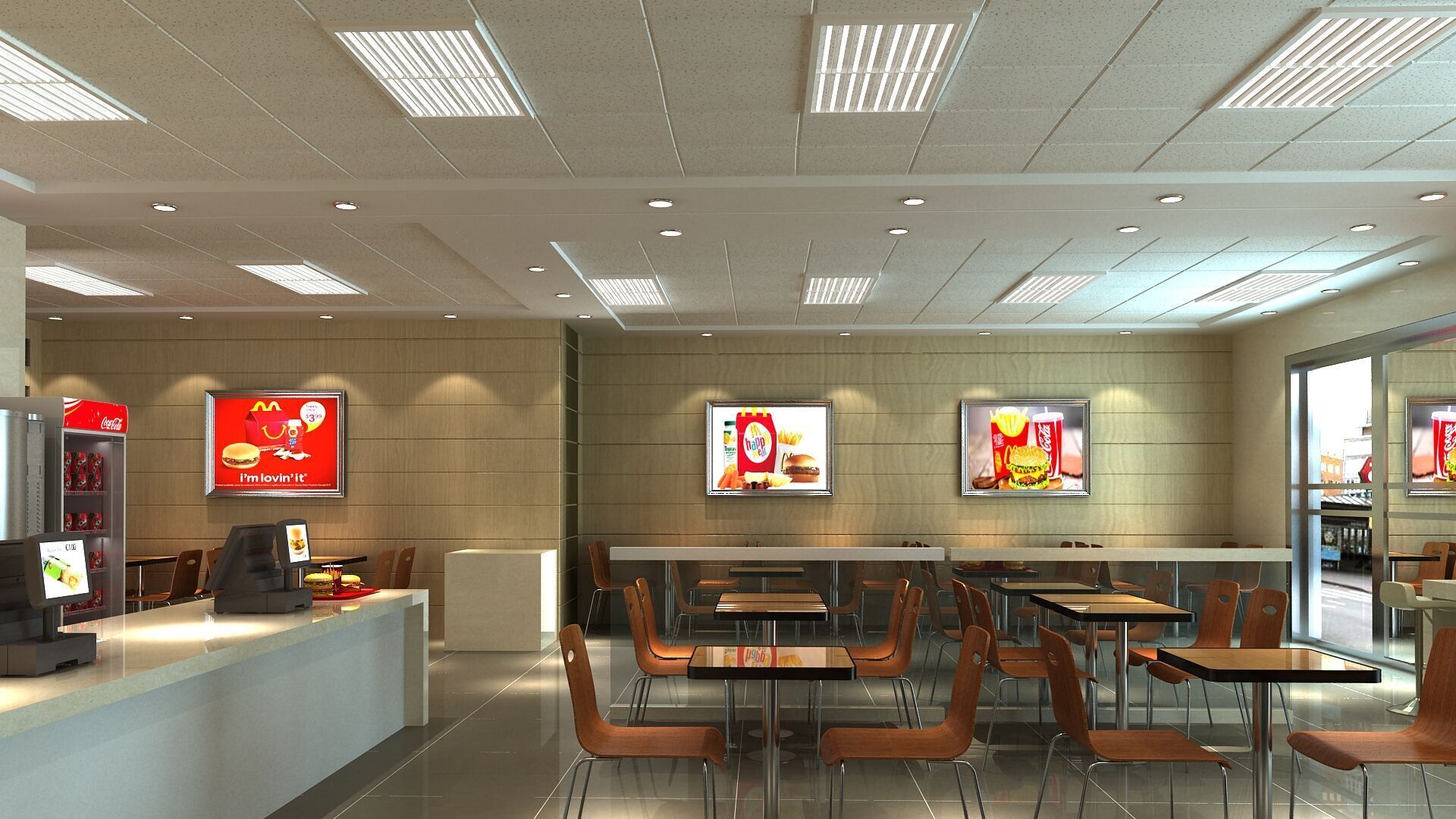 Fast Food Restaurant 01 3D model_4