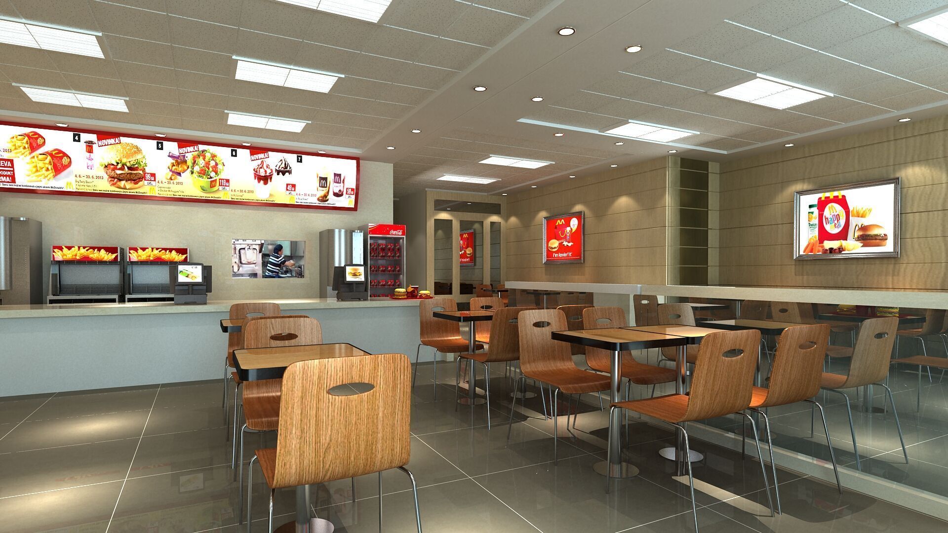 Fast Food Restaurant 01 3D model_5