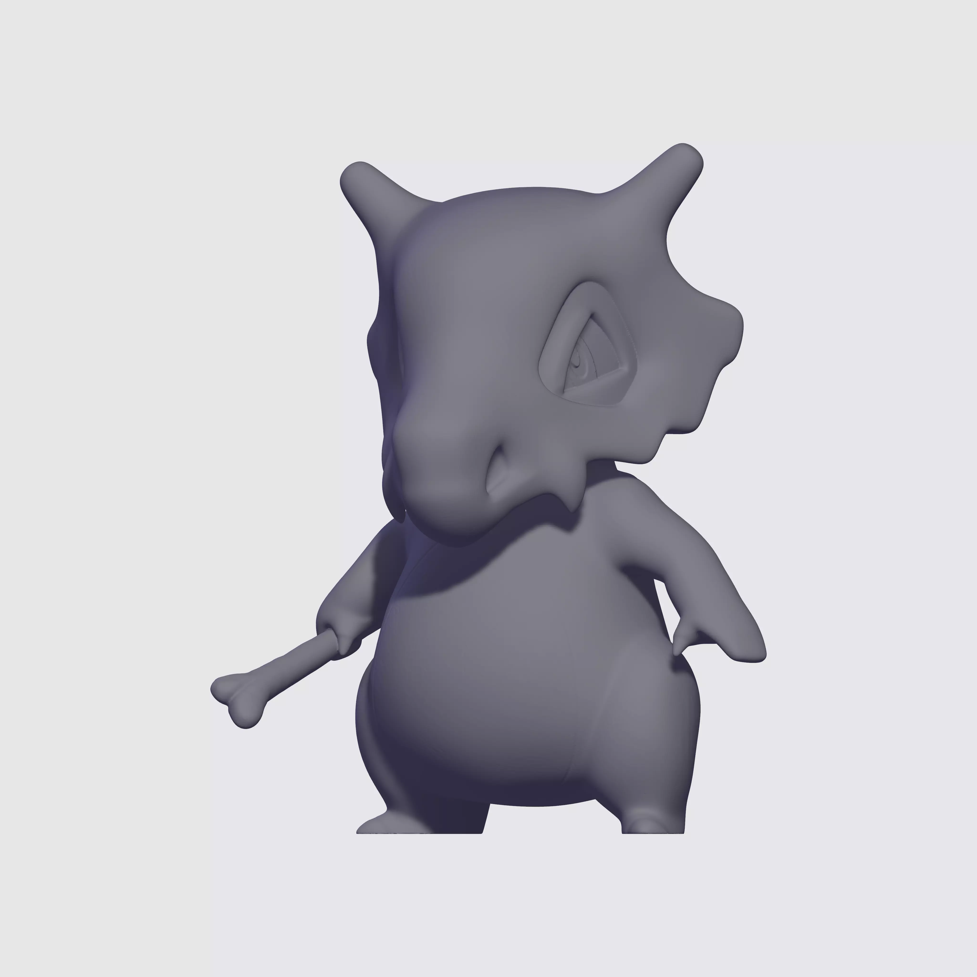 Cubone 3D print model_0