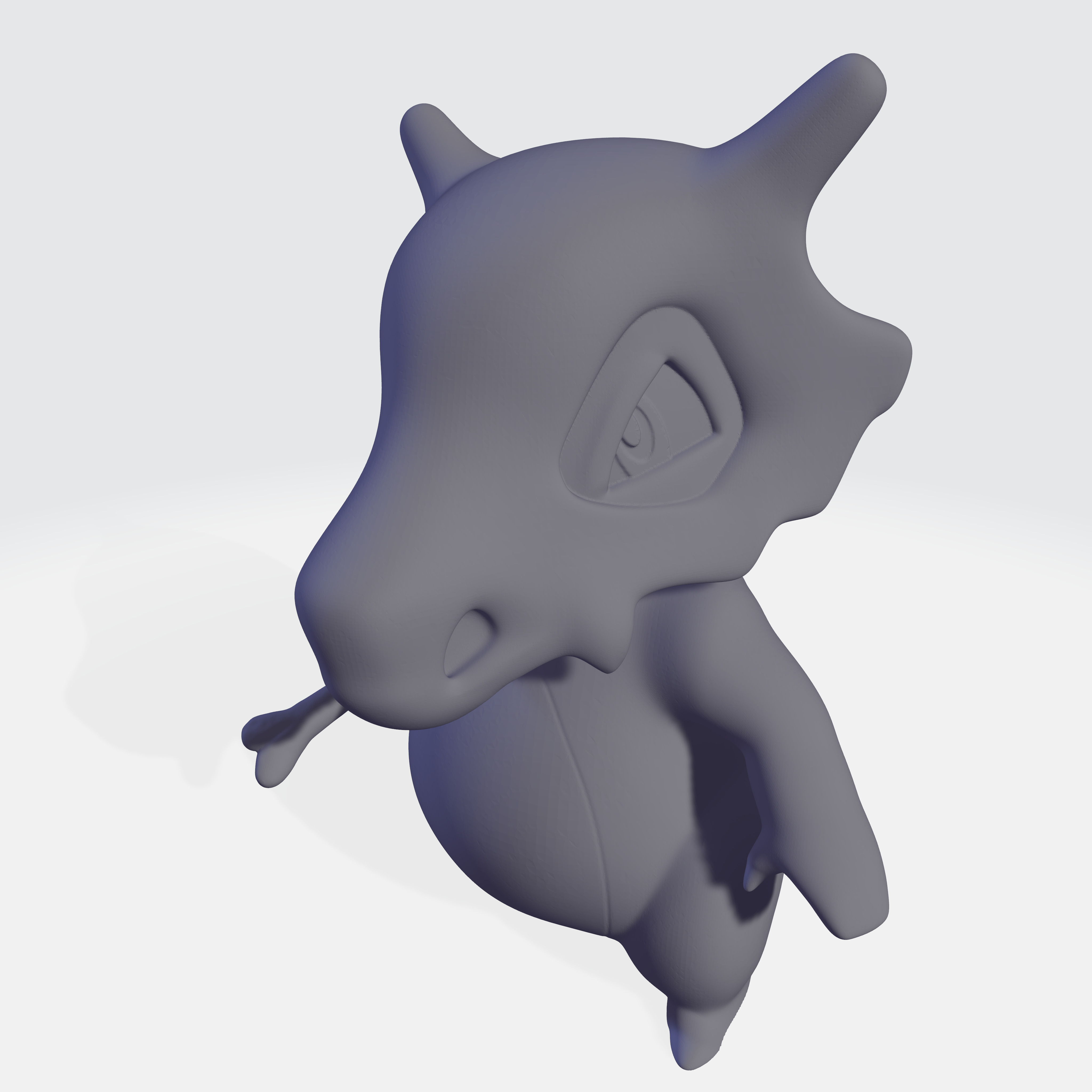 Cubone 3D print model_3