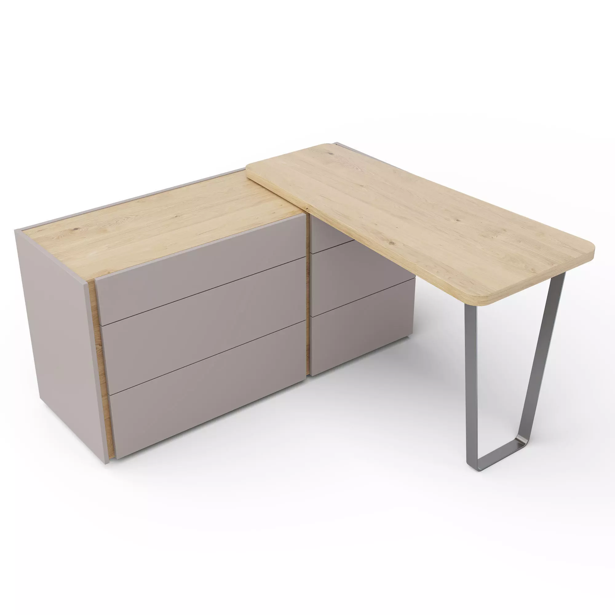 Winter Office Table 3D model_0