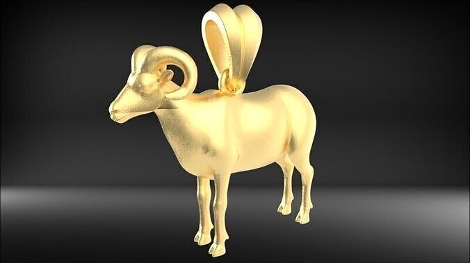 Big Horn Ram Pendant Necklace  3D print model