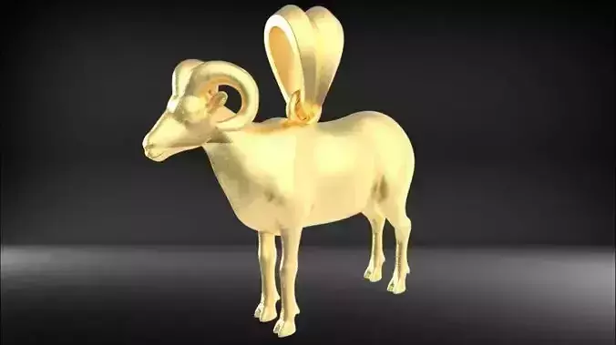 Big Horn Ram Pendant Necklace  3D print model