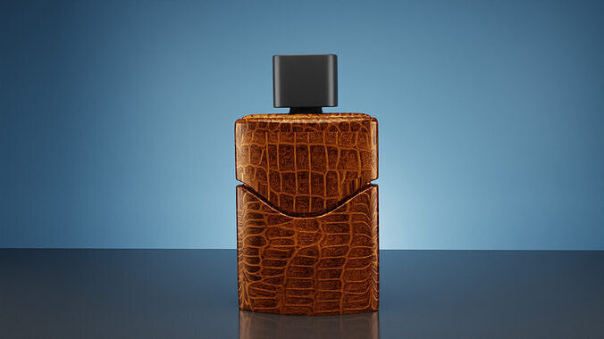 Luxury Perfume Bottle Crocodile Leather Pattern Designer  Free 3D model