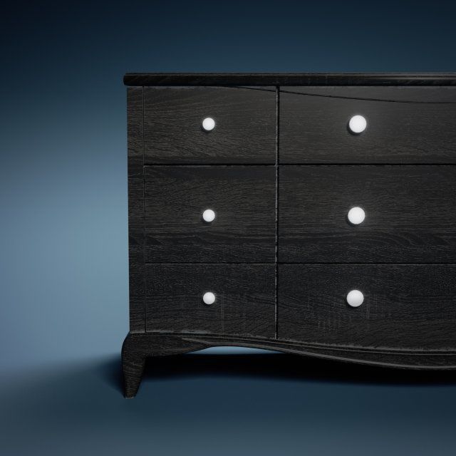 Chest Of Drawers 3D model_4