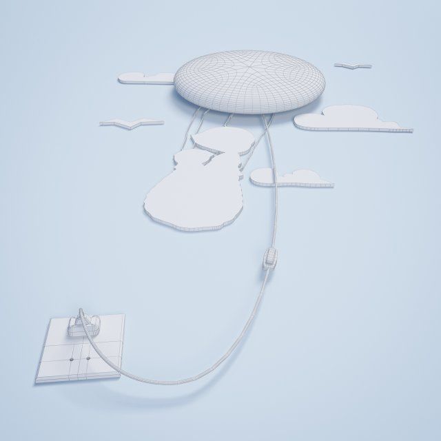 DIY Cat Decorative Light Lamp 3D model_3