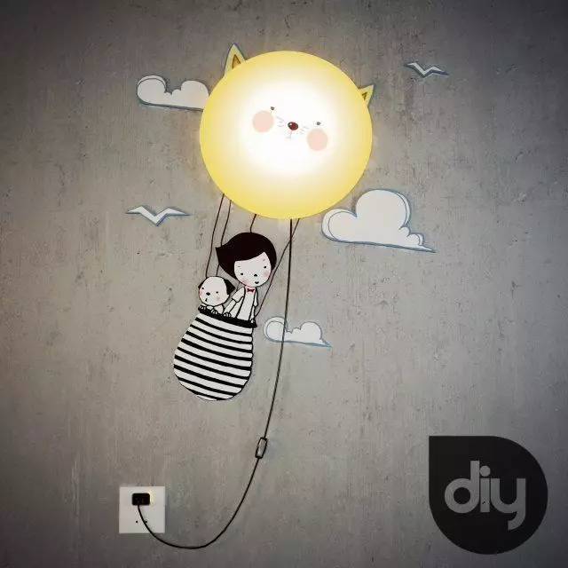 DIY Cat Decorative Light Lamp 3D model_0