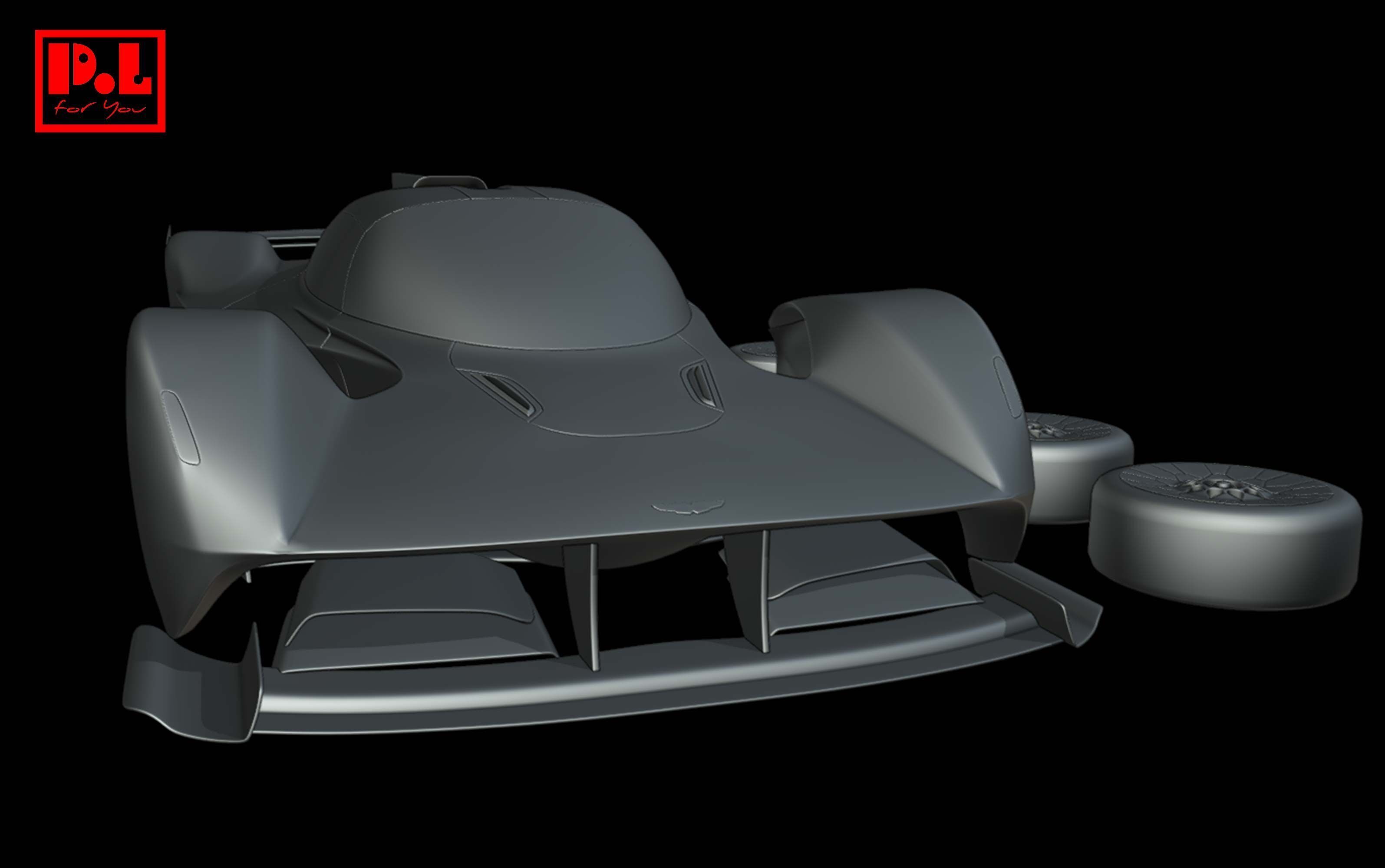Aston Martin Valkyrie AMR Pro 2021 3D print model_6