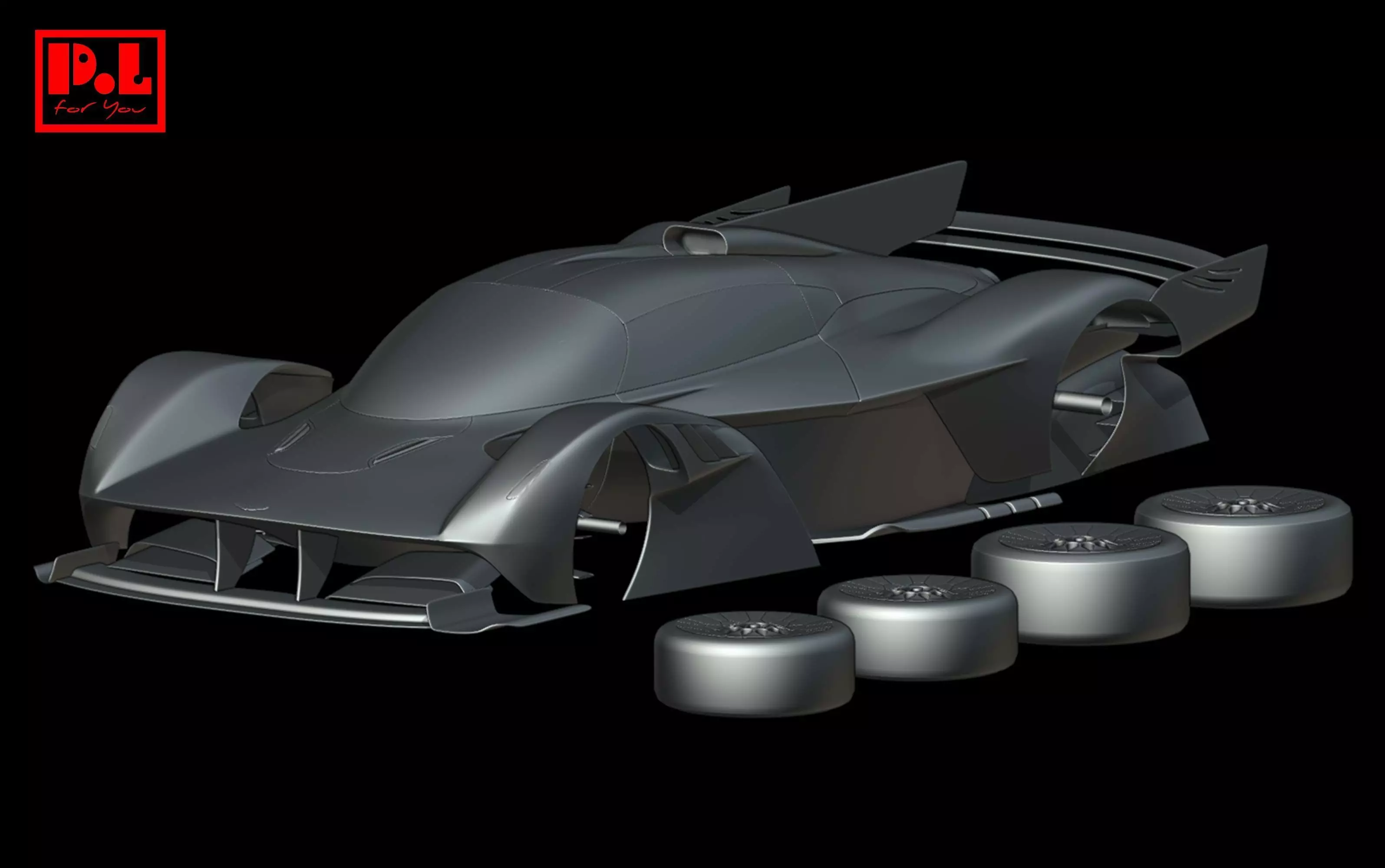 Aston Martin Valkyrie AMR Pro 2021 3D print model_0