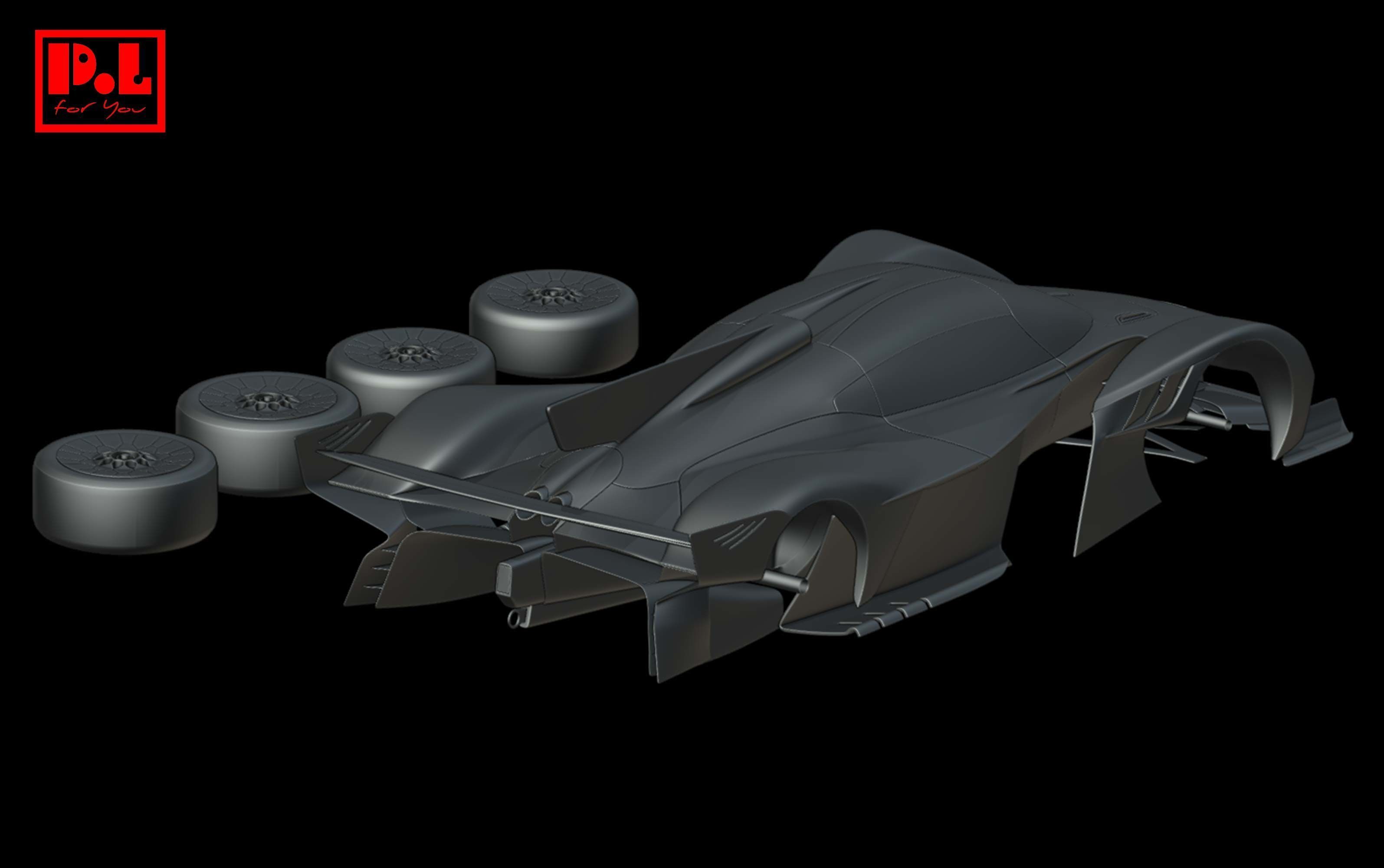 Aston Martin Valkyrie AMR Pro 2021 3D print model_4