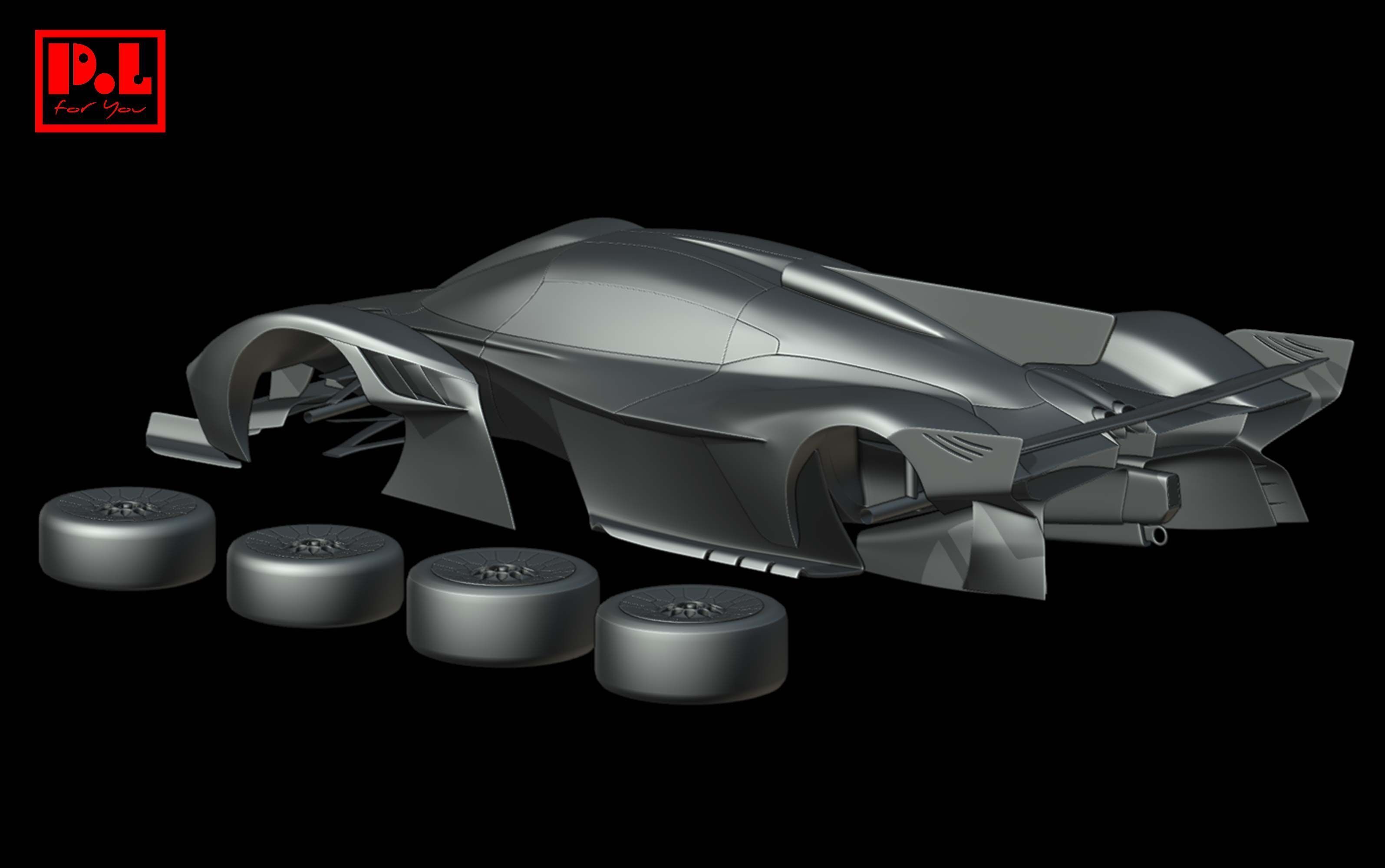 Aston Martin Valkyrie AMR Pro 2021 3D print model_2