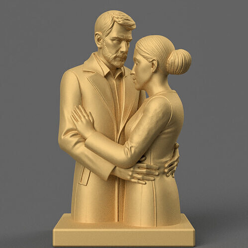 Romantic Couple STL 3D Print File 3D print model