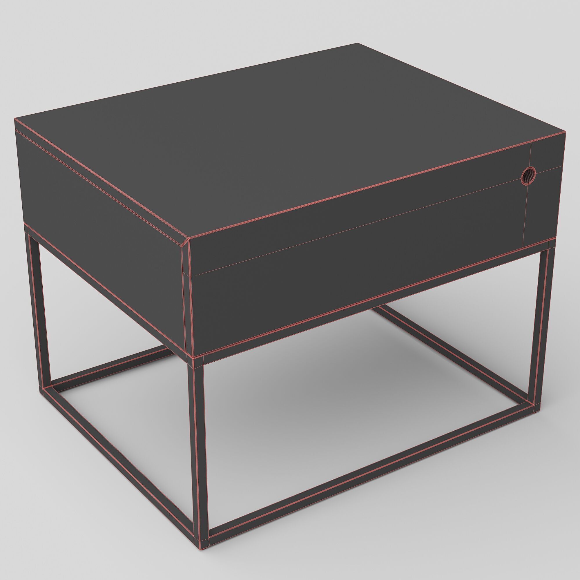 Sierra Bedside Table 3D model_2
