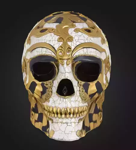 Pirates Skull Prom Face Mask - Skull Prom Patter Mask 3D print model