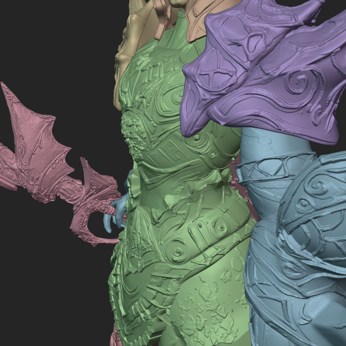 Metin2 Sura Gear Fan Art Dragon Tooth Blade Bone Plated Armor 3D print model_3