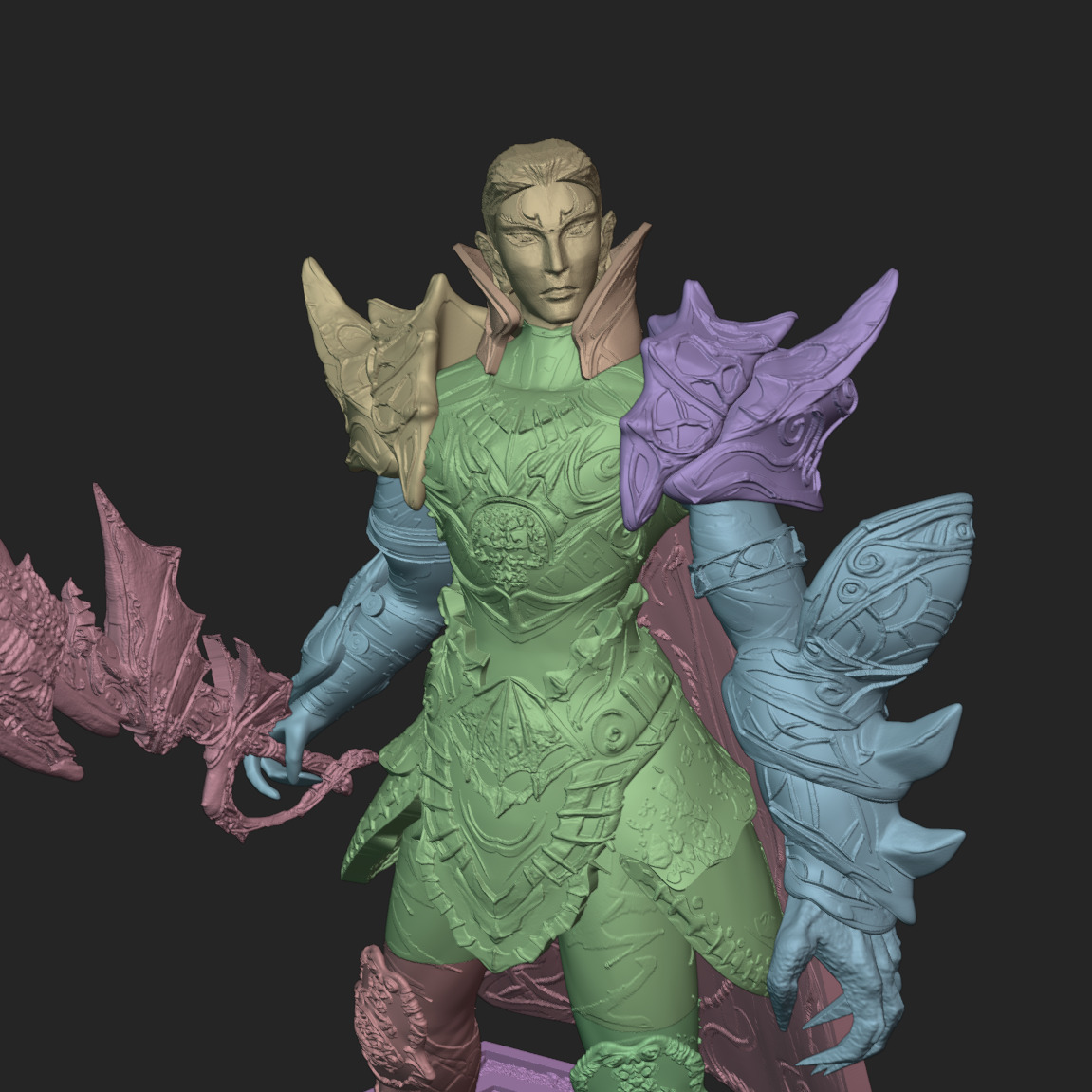 Metin2 Sura Gear Fan Art Dragon Tooth Blade Bone Plated Armor 3D print model_8