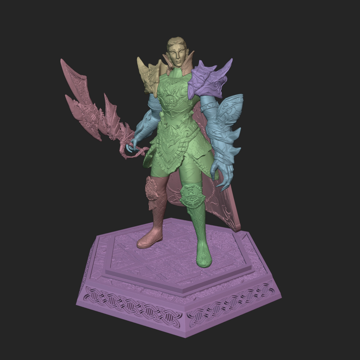 Metin2 Sura Gear Fan Art Dragon Tooth Blade Bone Plated Armor 3D print model_2