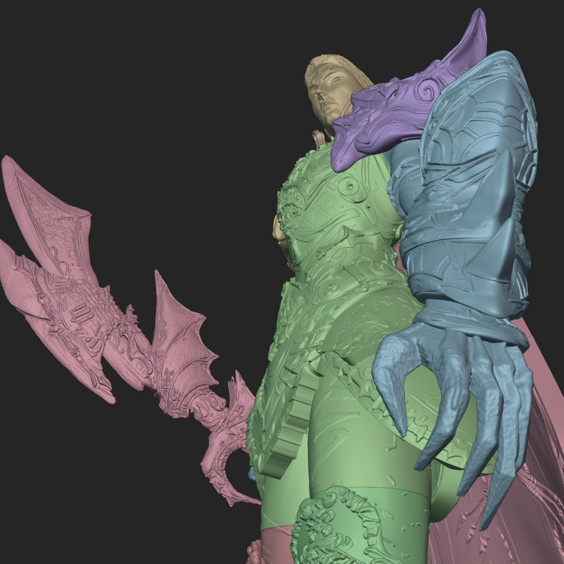 Metin2 Sura Gear Fan Art Dragon Tooth Blade Bone Plated Armor 3D print model_5