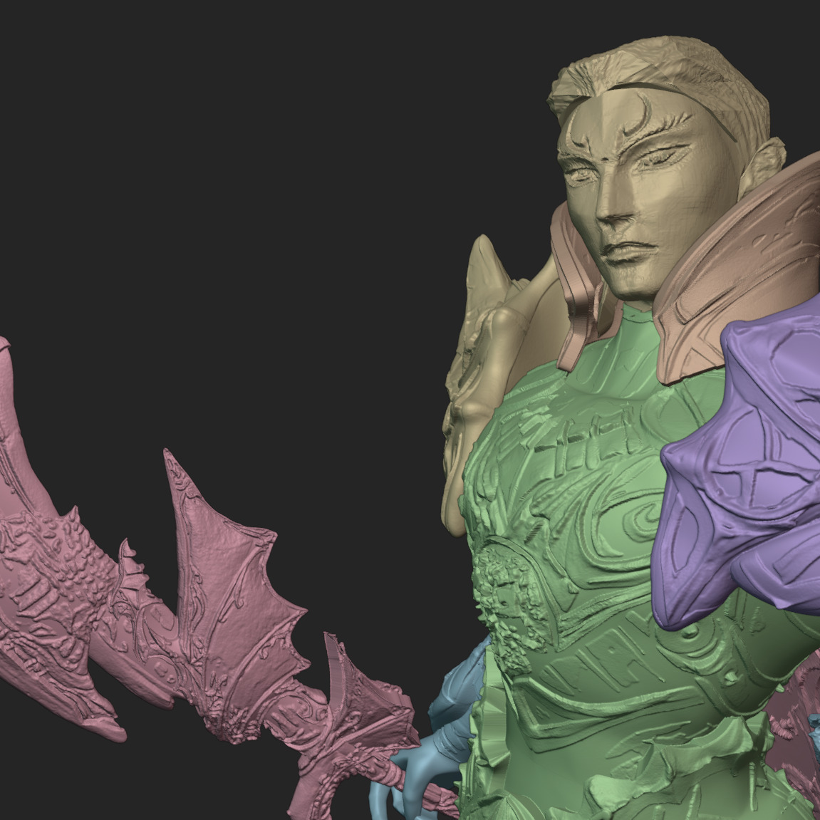 Metin2 Sura Gear Fan Art Dragon Tooth Blade Bone Plated Armor 3D print model_4