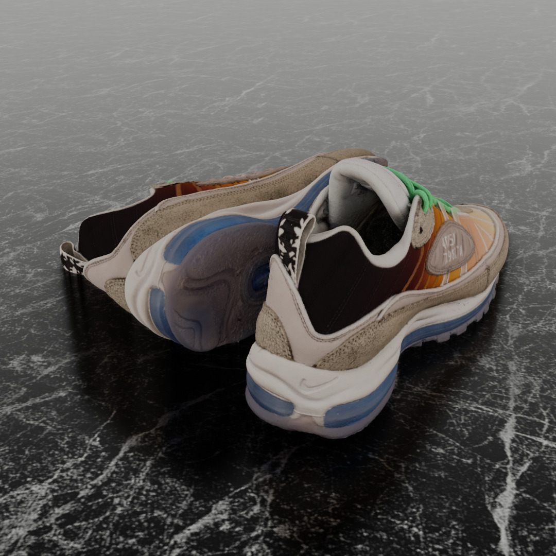 NIKE AIR MAX 98 ON AIR NYC LA MEZCLA 3D SHOES 3D model_5