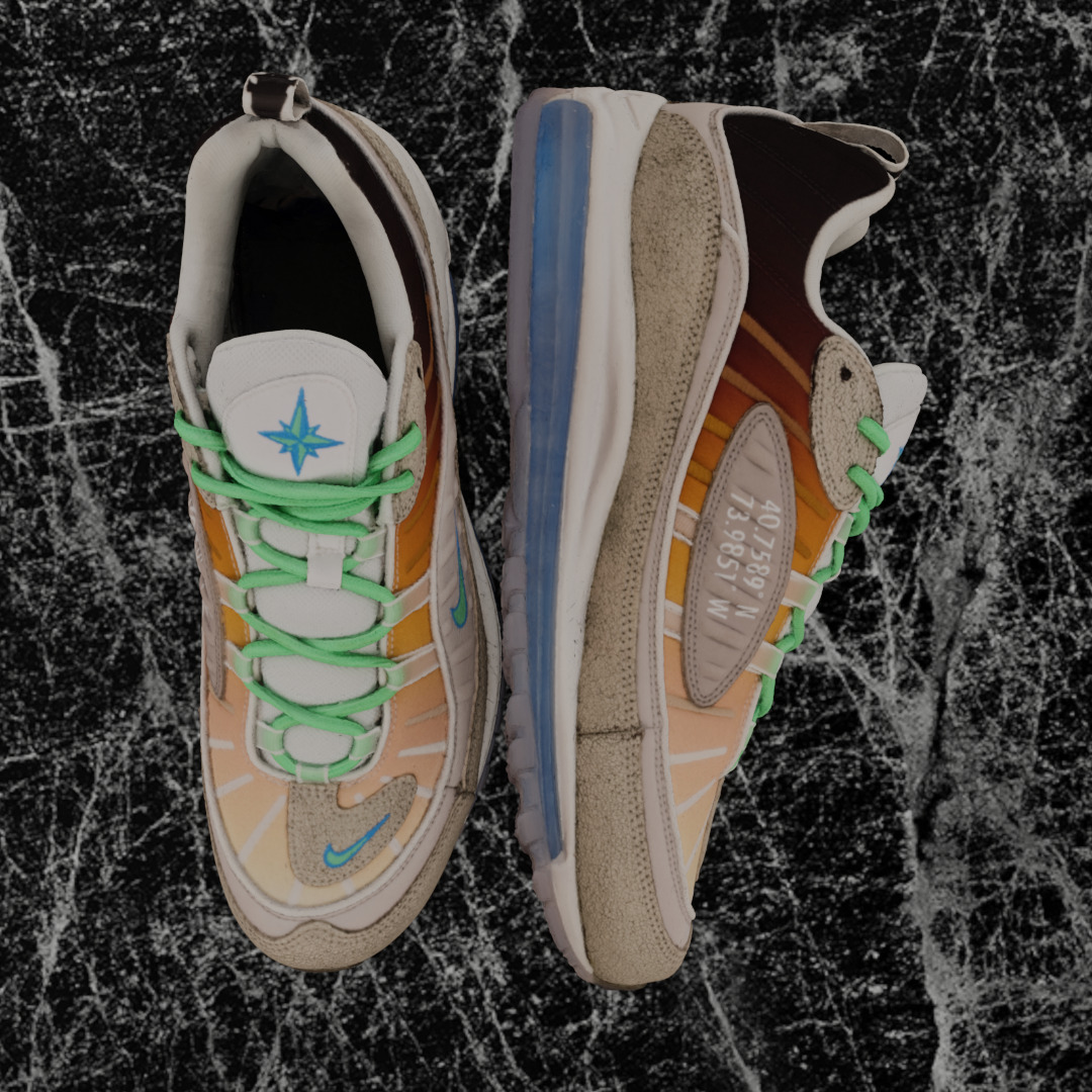 NIKE AIR MAX 98 ON AIR NYC LA MEZCLA 3D SHOES 3D model_2
