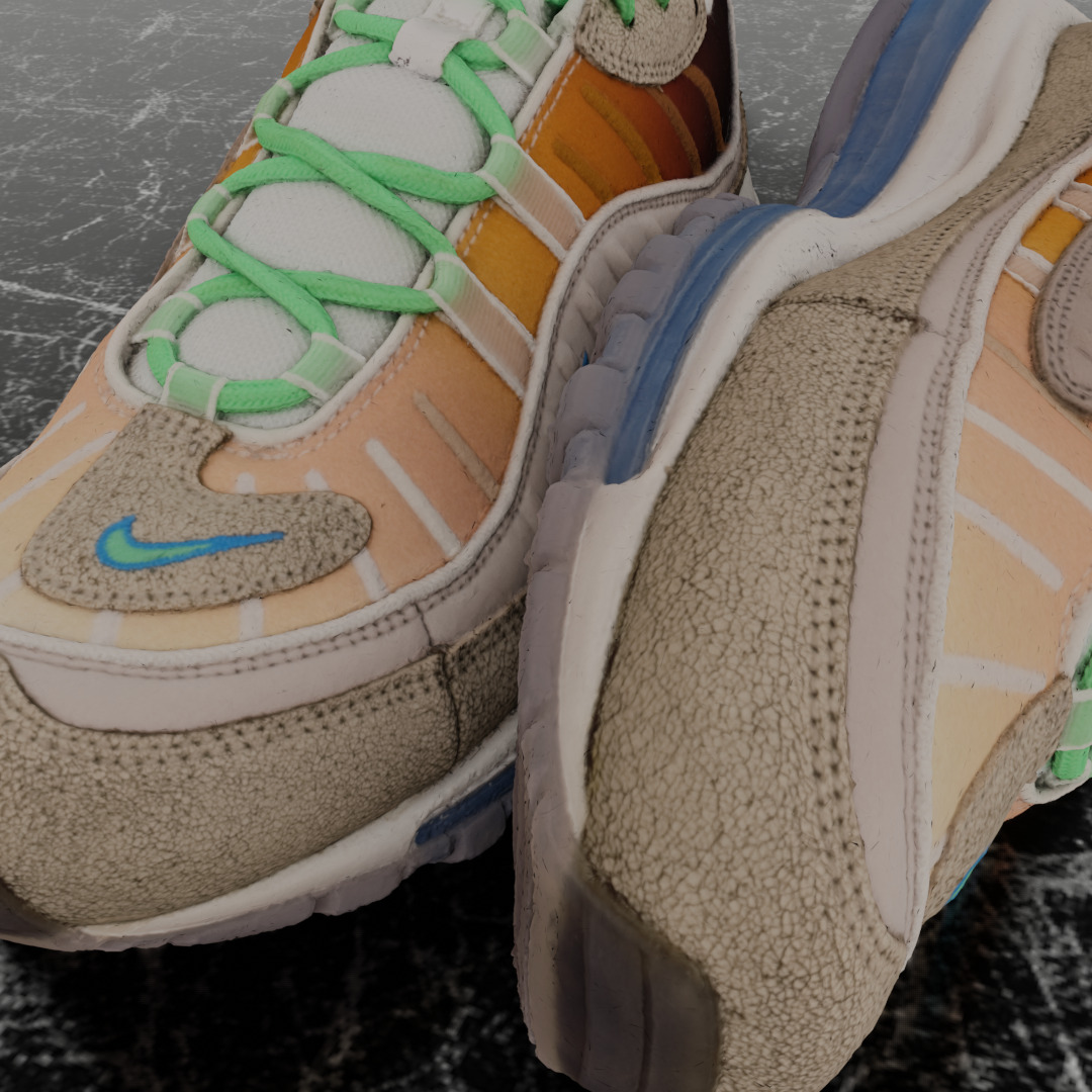 NIKE AIR MAX 98 ON AIR NYC LA MEZCLA 3D SHOES 3D model_14
