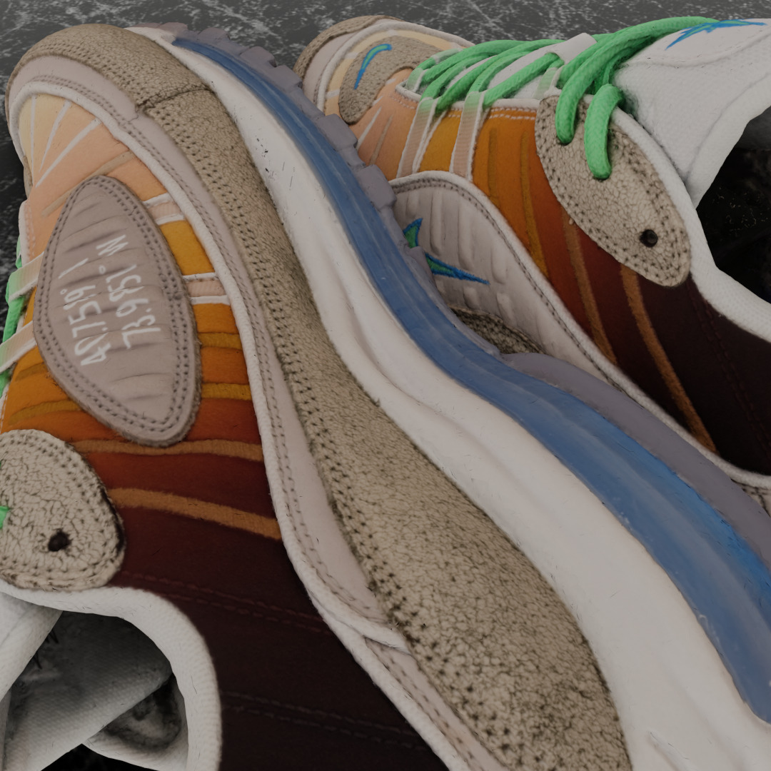 NIKE AIR MAX 98 ON AIR NYC LA MEZCLA 3D SHOES 3D model_8