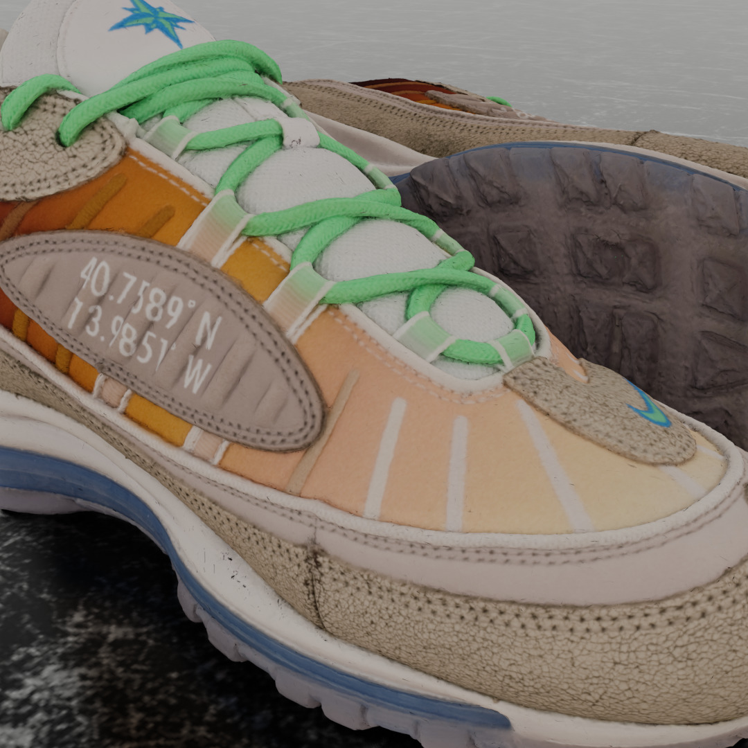 NIKE AIR MAX 98 ON AIR NYC LA MEZCLA 3D SHOES 3D model_11