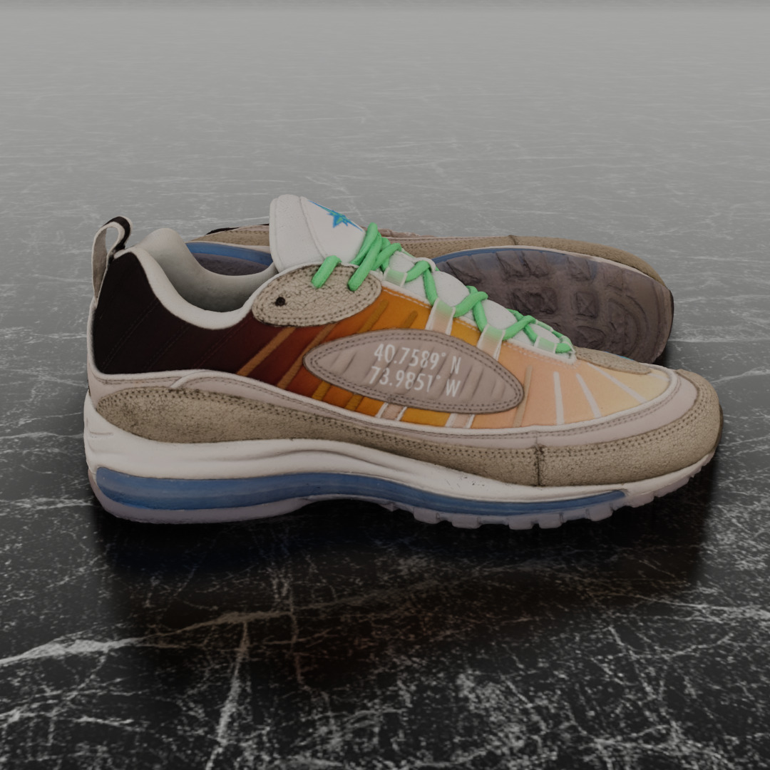 NIKE AIR MAX 98 ON AIR NYC LA MEZCLA 3D SHOES 3D model_4