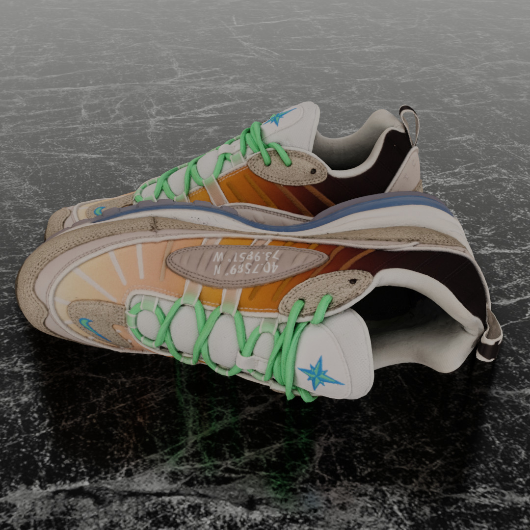 NIKE AIR MAX 98 ON AIR NYC LA MEZCLA 3D SHOES 3D model_7