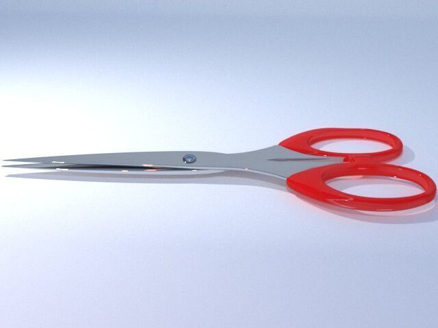 Scissors Low-poly 3D model_2