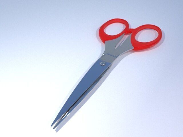 Scissors Low-poly 3D model_3