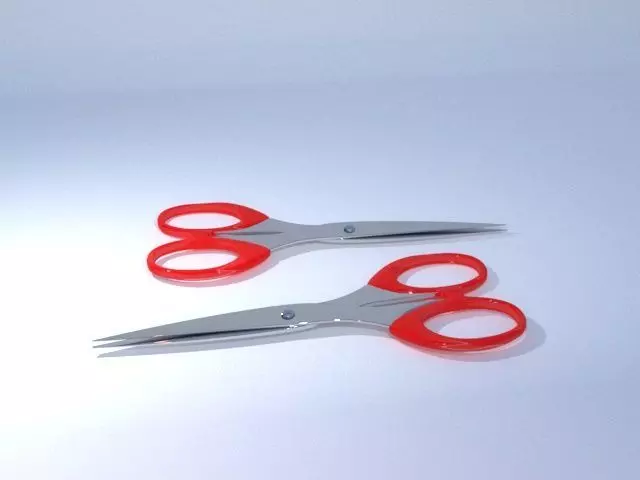 Scissors Low-poly 3D model_0