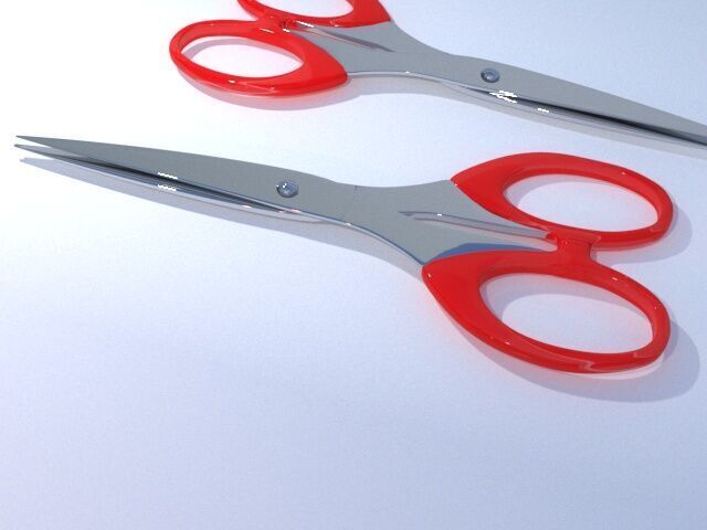 Scissors Low-poly 3D model_1