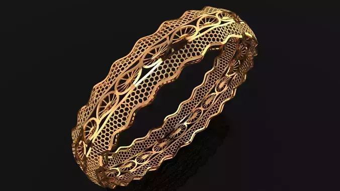 1119 Solar Swell Gold Bangle