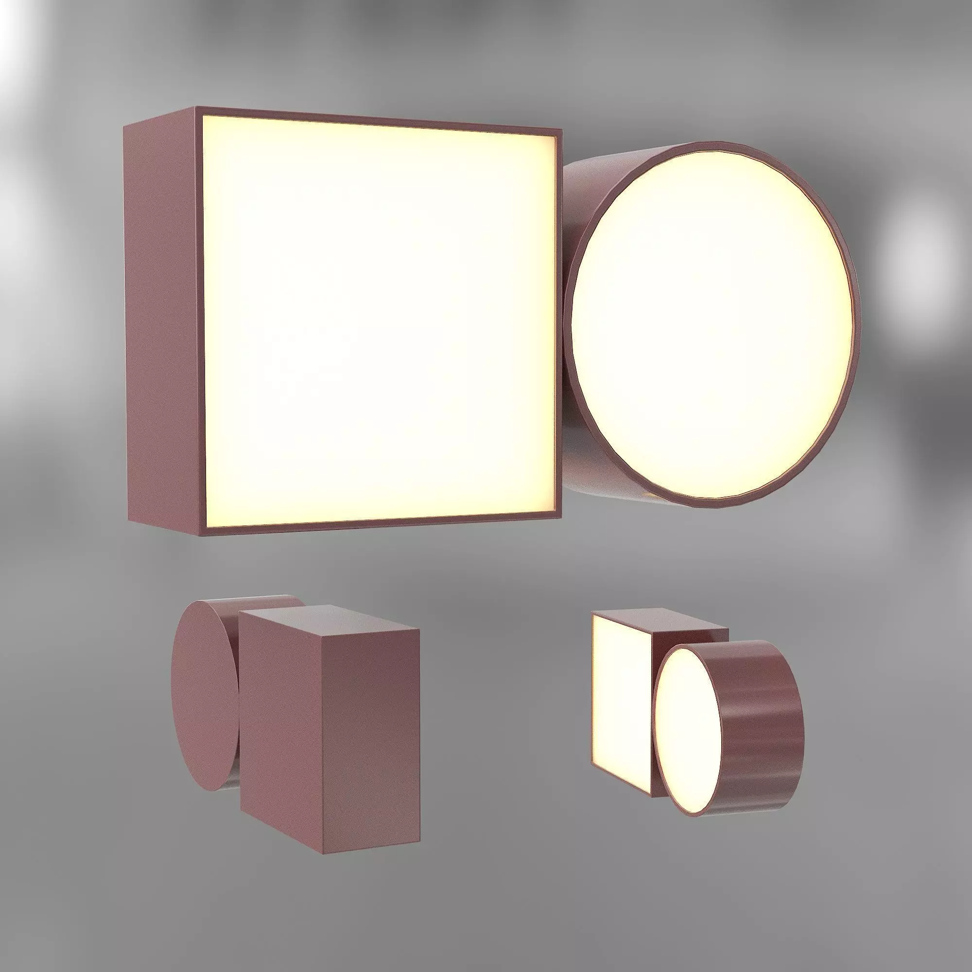 Resusre Wall Light 3D model_0
