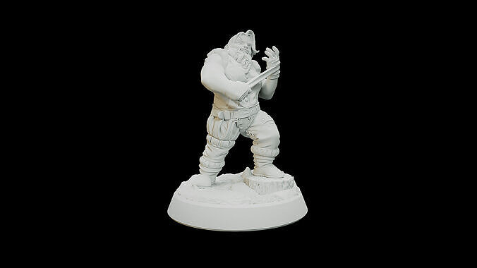 Female Bearded Dwarf Brawler 3D print model